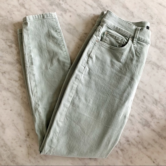 ANNE TAYLOR PETITE SCULPTING POCKET HIGHEST RISE SKINNY JEANS- HERBAL MIST COLOR - Picture 3 of 6